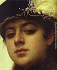 Ivan Nikolaevich Kramskoy Famous Paintings - Portrait of a Woman [detail]